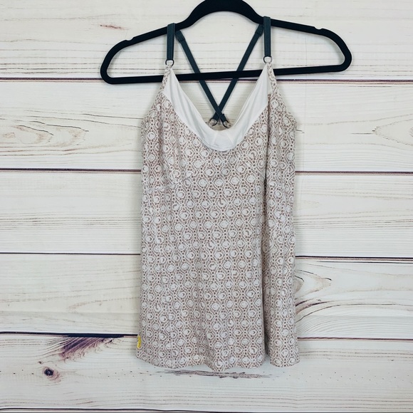 Lole Tops - Sold Lole cream patterned work out camisole tank
